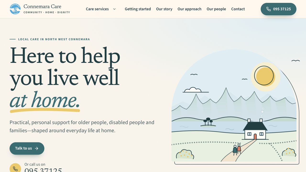 Connemara Care public website designed by Féinics Engineering